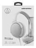 Audio Technica WH Headphones Wired Silver White ATH-AR1
