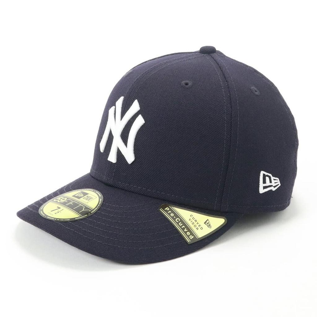 Кепка New Era 59FIFTY New York Yankees темно-синяя с предварительно изогнутым козырьком, 56,8 см
