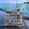 Seashell Display Box Acrylic Magnetic Diamond Display Case Acrylic Organizer Box Stackable Jewelry Gem Organizers Compartment