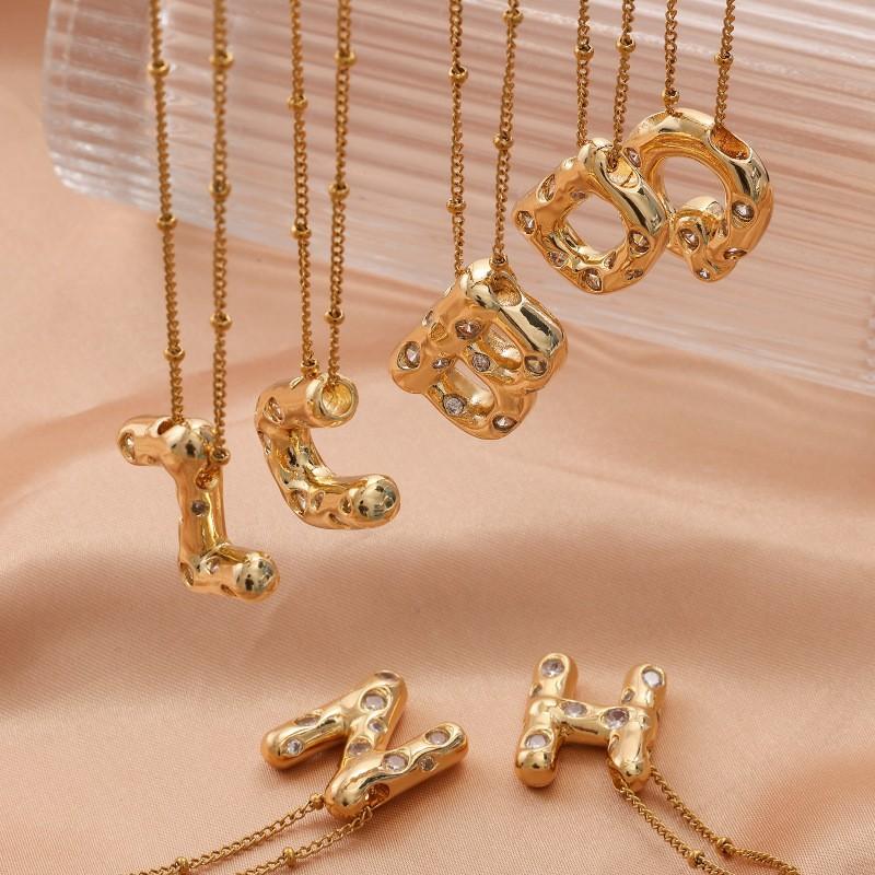 Ladies' Diamond Metal Necklace, Heavy Craftsmanship Premium Design Initial Necklace, Gift for Women, Holiday Present, Party Jewelry.