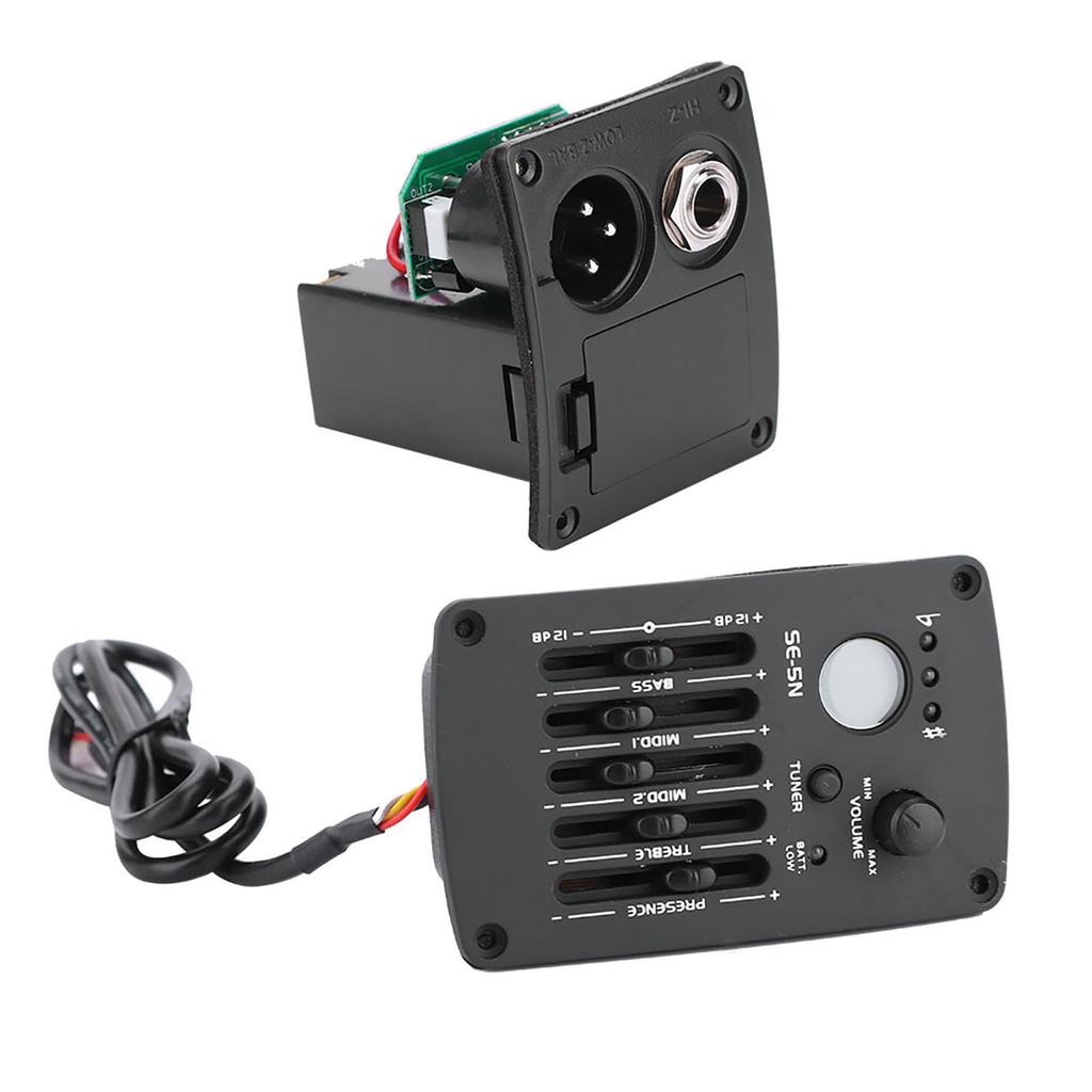 SE-5N 5-полосный эквалайзер, звукосниматель, тюнер для акустической гитары, набор аксессуаров для музыкального инструмента