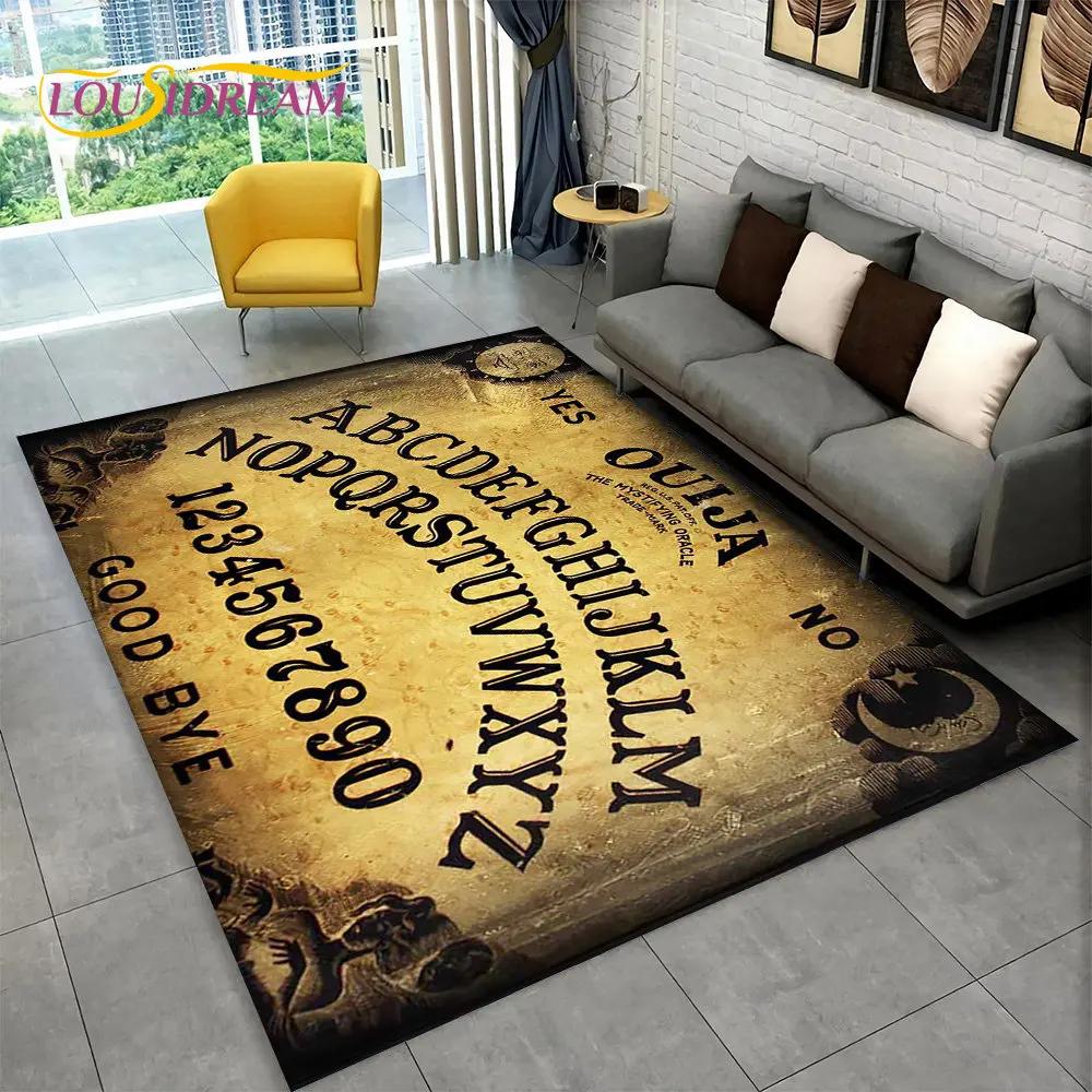 Ковер Ouija Tarot Witchcraft в готическом стиле, ковер для гостиной, спальни, диван, коврик для украшения, детские игры, нескользящий напольный коврик