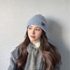 Осенне-зимние шапки для женщин, новые корейские вязаные шапки, универсальные теплые с защитой ушей и модные шерстяные шапки утолщенной вязки