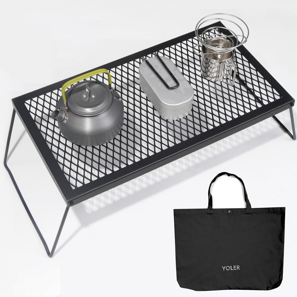 YOLER Уличный стол Костер Стол Кемпинг Низкий Тип Плита Подставка Костер Подставка Для Кухни Стол Для Хранения Балкон Эксклюзивная Сумка Включена Версия До 55 x