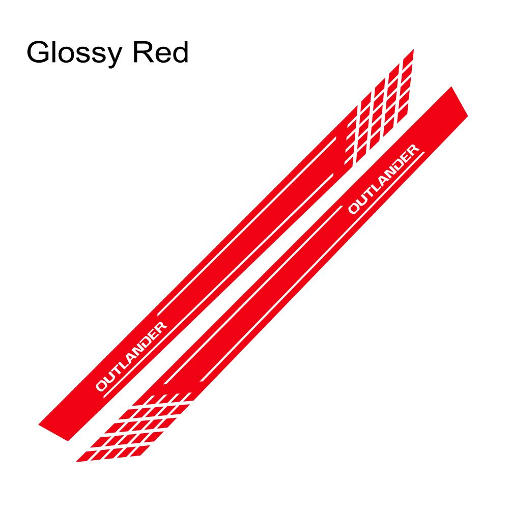 2 шт. Автостайлинг Полосы на боковые юбки дверей Виниловые наклейки Для Mitsubishi Outlander Светоотражающие Авто Декоративные Наклейки Аксессуары
