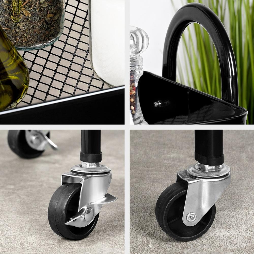 Trolley on Wheels for Kitchen, Bathroom, Cabinet, Storage Baskets