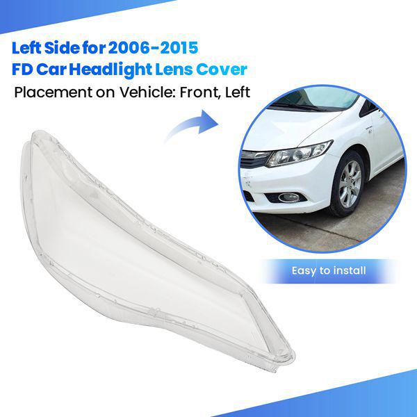 Прозрачная крышка левой фары для Honda Civic F