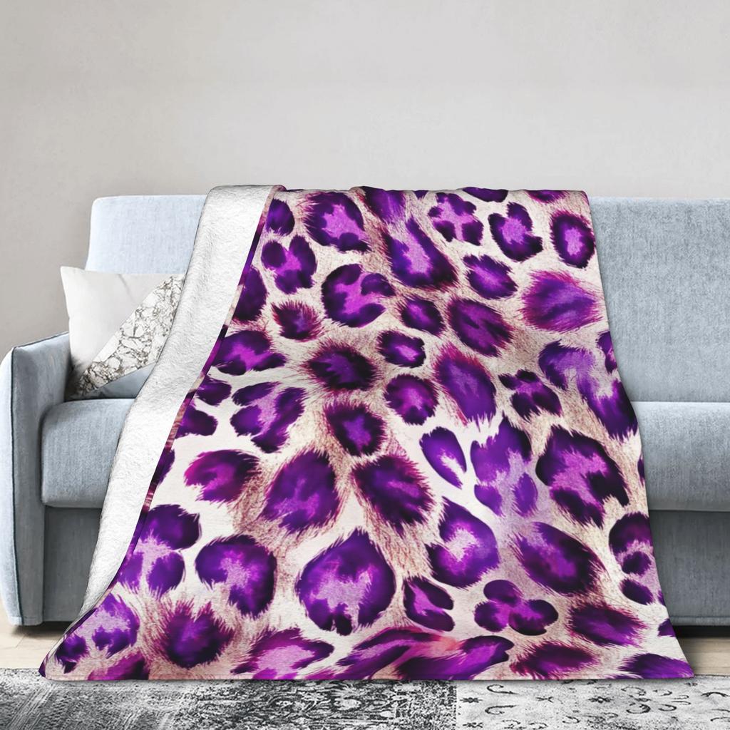 Leopard Texture Flannel Blanket Spring Warm Soft Throw Blanket for Children Couch Chair Aesthetic Bedspread Sofa Bed Cover