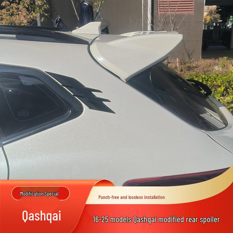 Модификация заднего спойлера Nissan Qashqai: Окрашенный диффузор и стабилизирующее крыло без сверления.