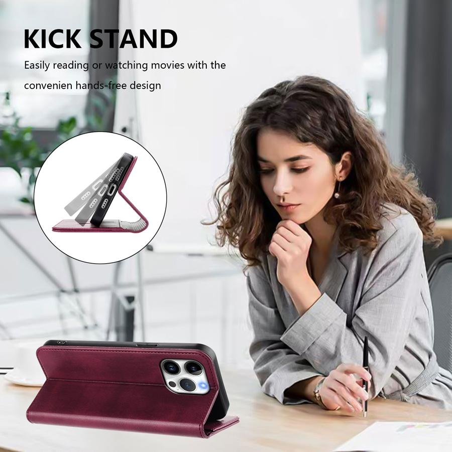 2 слота для карт RFID-блокировки, чехол-кошелек для iPhone 16, 15, 14, 13, 12, 11, Pro Max, 7, 8 Plus, SE 2023, прочный магнитный чехол из искусственной кожи с держателем-кронштейном