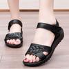 Sandals Women's Summer 2025 New Versatile Soft-soled Fashion Casual Beach Shoes Velcro Soft Leather Flat-soled Women's Sandals