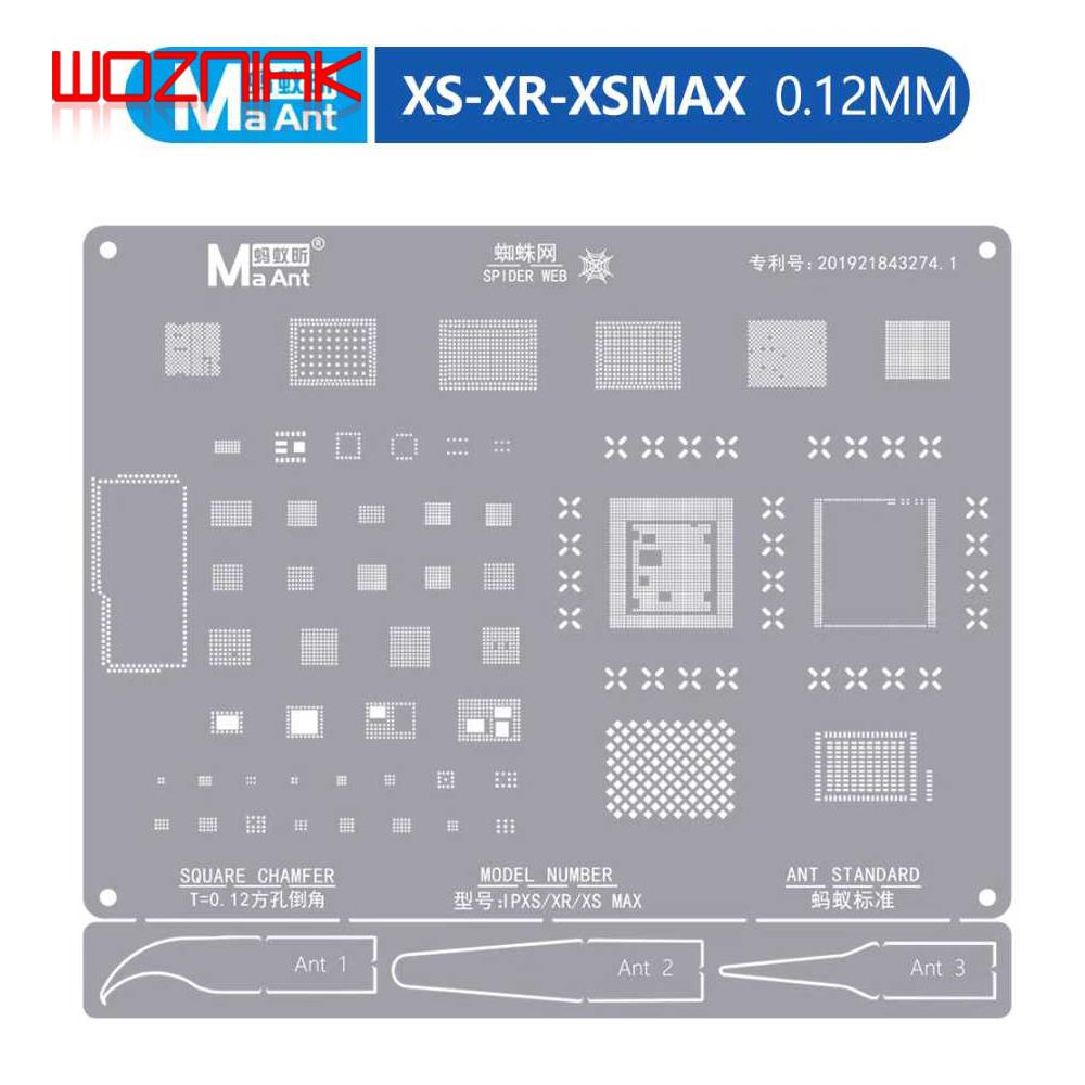 MAANT Трафарет BGA для ремонта мобильных телефонов iPhone XS-16PRO MAX Используется для лужения стальной сеткой на BGA-упакованных микросхемах