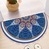 Nordic Entrance Doormat Anti Slip Floral Door Floor Mat Indoor Half Round Welcome Mat Bathroom Hallway Carpet Kitchen Area Rugs