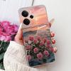 Чехол Для Realme 14 5G Новый Стильный Розовый Бабочка Луна Мягкий Силиконовый Чехол Coque Для Realme14 14X 14T Бампер Realme14T 14 X Funda