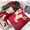 New Christmas Deer Scarf for Women Versatile  Long  High End and Warm  Couple Student Knitted Scarf Christmas Gift