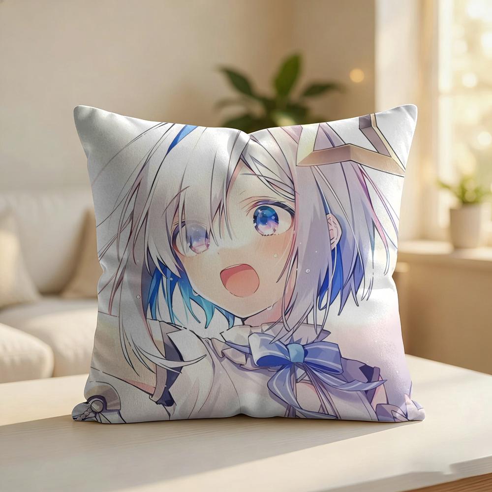 Amane KanataS Cute Cushion Cover Silky Short Plush Invisible Zipper Dustproof Sofa Pillow Case For Home Decor