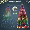 5.91FT Smart App Control 400pcs LED Christmas Tree Lights Colorful DIY Fairy Garland  Indoor and Outdoor Decoration, Waterproof