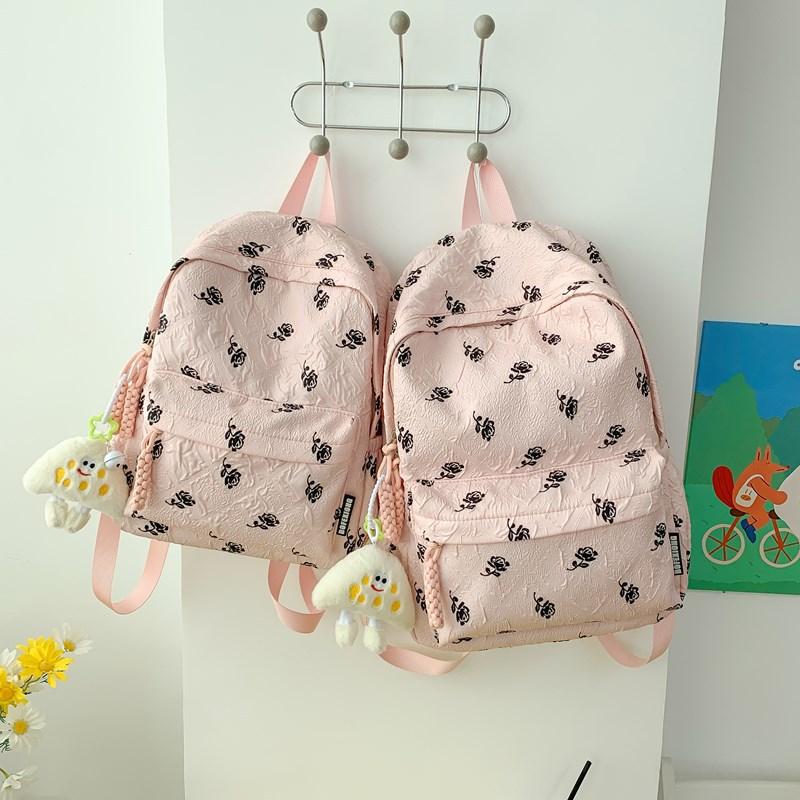 Schoolbag Korean schoolbag female junior high school student cute small fresh backpack girl large capacity high school student computer backpack