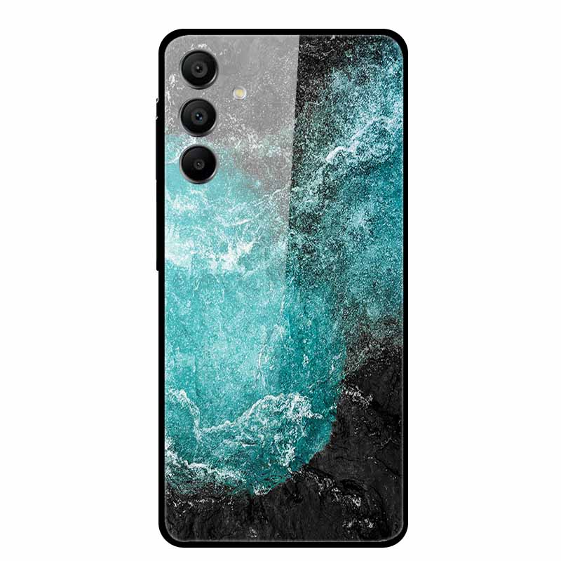 For Samsung Galaxy A16 5G Tempered Glass Case Back Cover Hard Phone Cases for SamsungA16 6.7" Fundas Fashion Protector New Coque