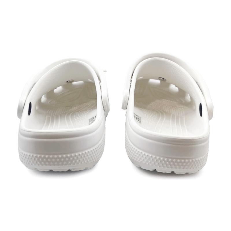 Crocs Classic Clog EIGHT% Jasmine Rain Feminine Elegant Comfortable Hole Shoes Unisex White