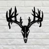Металлический настенный декор «Искусство оленя» - Знаки «Череп и голова оленя» - Железные изделия для гостиной - Уникальное металлическое настенное искусство и наклейки