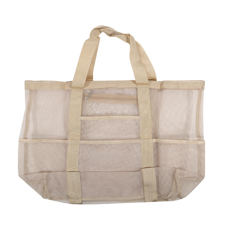 Пляжные сумки для женщин, летние, для путешествий, сетчатая сумка-тоут с большим внутренним карманом, песозащитная, плетеная, на плечо, ручная сумка