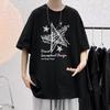 Short Sleeve T-shirt Men's Fashion Brand Summer Loose Half Sleeve 2024 New Internet Celebrity Fashion Ins Simple Printed Top