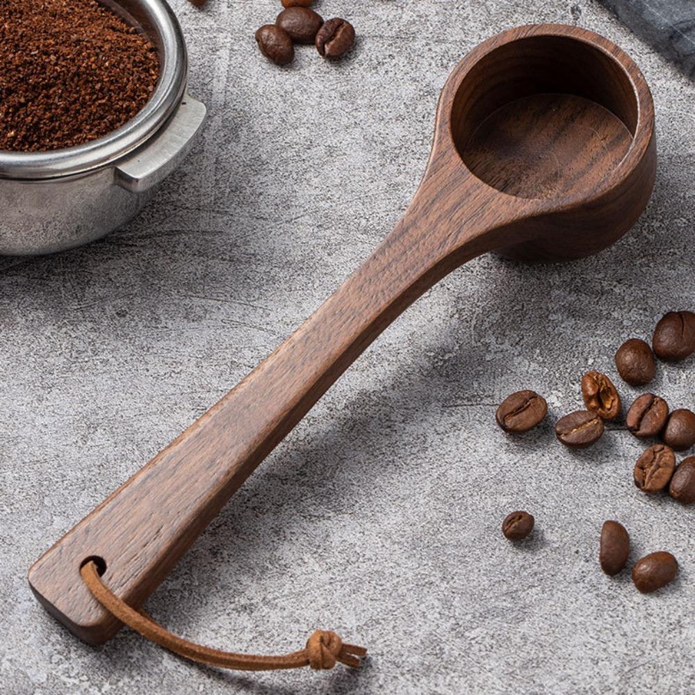 Walnut Wooden Coffee Spoon Durable Measuring spoon Teaspoon  for Measuring Coffee Beans