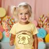 2025 Pompompurin T Shirt Printed Children's Clothing Kids T-shirt Yellow Short-sleeved Cotton Top for Girls