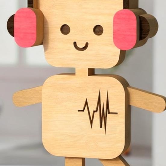 Valentine's Day Wooden Man Ornament Handmade Farmhouse Rustic Couple Robot Figurine Table Sign Home Office Desktop Decoration