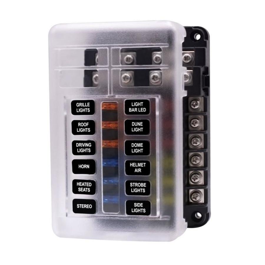 12-Way Blade Fuse Box Holder W/ LED Indicator