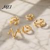 Boho Style Toe Jewelry 5Pcs Irregular Ring Set, Non Tarnish Golden Plated Alloy Beach Foot Band, Adjustable Open for Women Rings