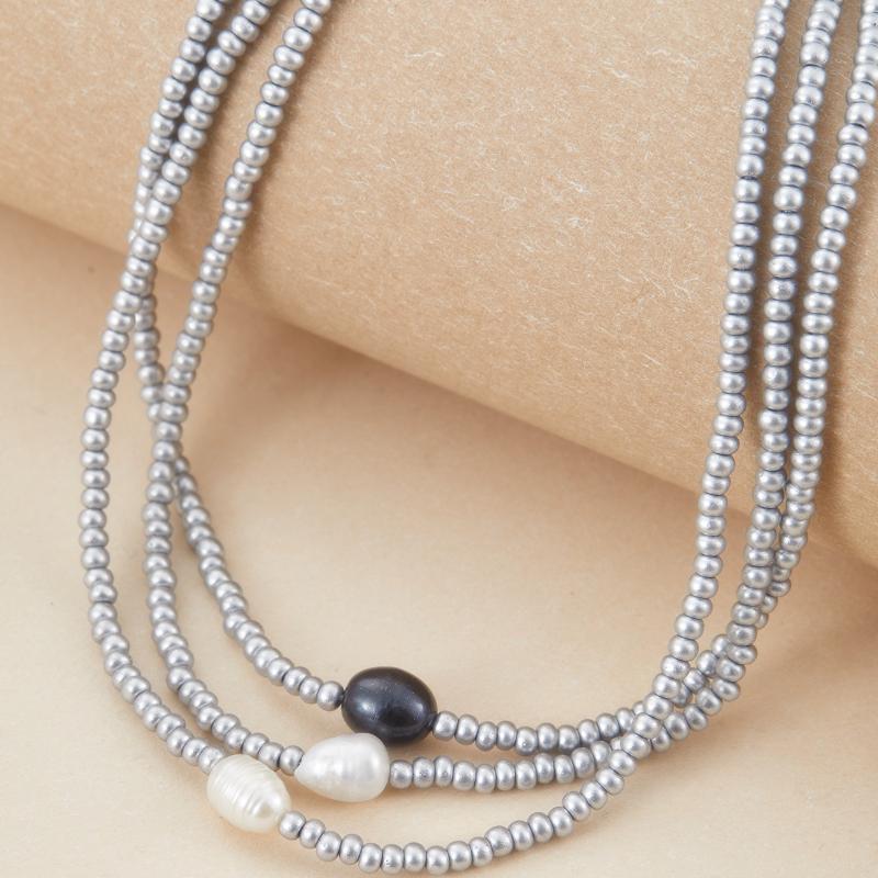 3 шт. Художественное Ретро Имитация Жемчуга Жемчужная Подвеска Ожерелье Ручной Работы Богемный Элегантный Ювелирный Подарок на День Рождения Возможность Носить Слоями