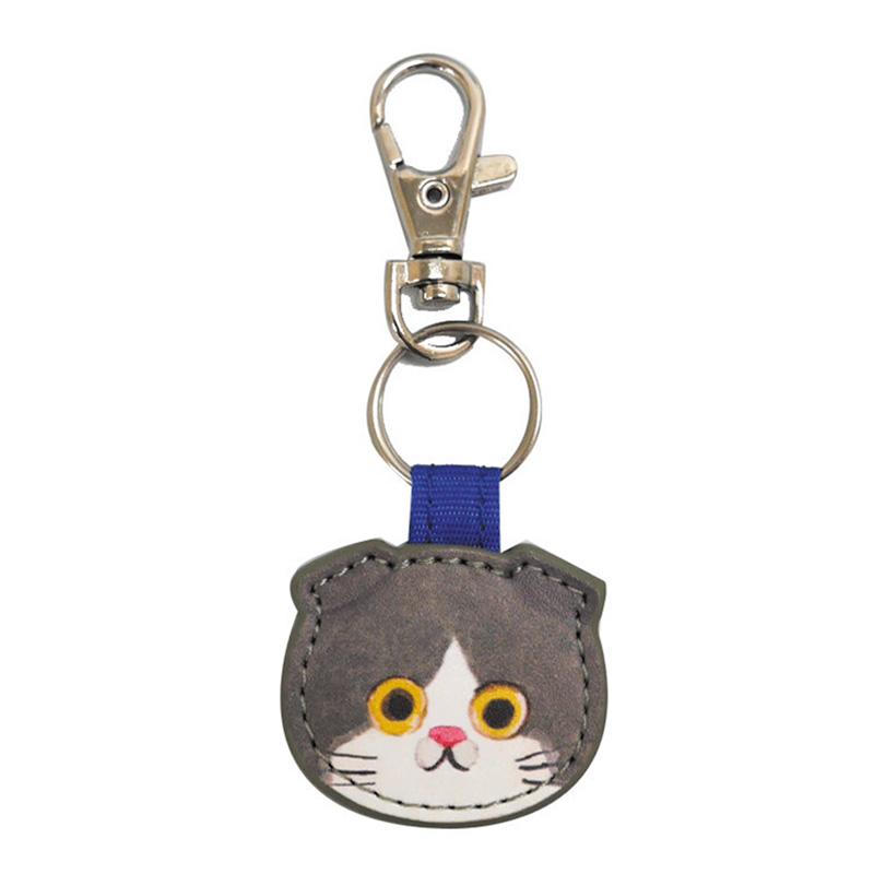1PC Japanese Cute Cartoon Pendant Kitty Series Keychain Leather Keyring Metal Decorative Bag