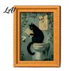Artistic Photo Storage for Kitchen Appliances Funny Wooden Fridge Magnets Frame Retro Cute Cat in Bathroom Magnetic Rustic Brown Frames Metal