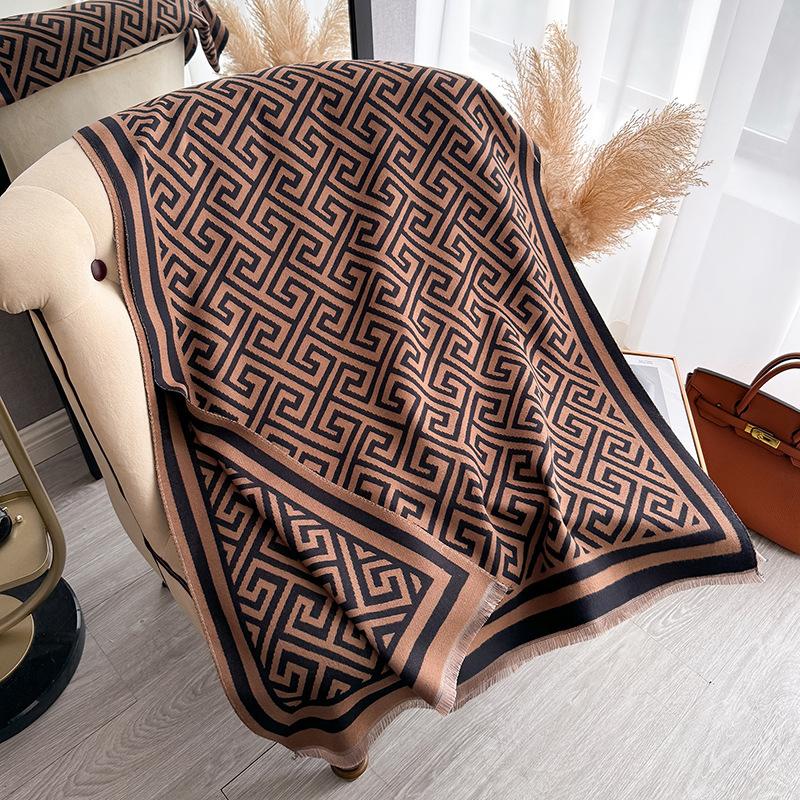 Зимний шарф, Lady'S Temperament, нагрудник, двухсторонний люкс, теплая шаль, длинный шарф