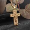 Vintage Catholic Cross Pendant Necklace Men Women Christian Believers Prayer Amulet Jewelry