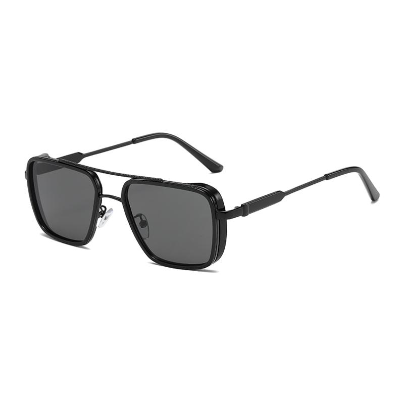 Trendy Metal Square Steampunk Sunglasses Custom Logo Metal Shades Sun Glasses