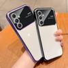 Роскошный прозрачный силиконовый чехол с покрытием для Samsung Galaxy A54 A53 A52 A34 A14 A24 A33 A32 A52S A51 A72 A73 5G, защитная крышка для объектива
