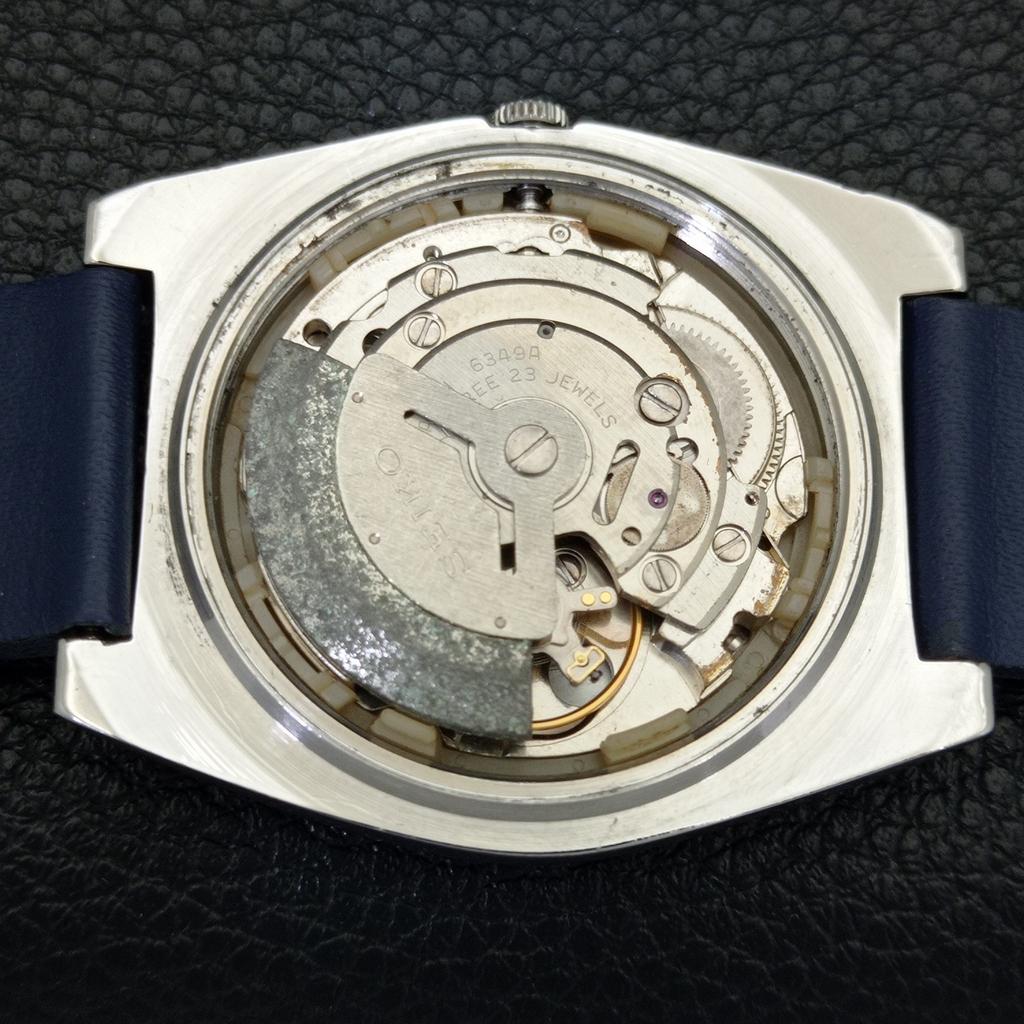 Seiko 5 АВТОМАТИЧЕСКИХ 6349A ЯПОНИЯ МУЖСКИЕ ВИНТАЖНЫЕ СИНЕГО ЦВЕТА ЦИФЕРБЛАТ ЧАСЫ a701572-5