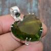 Peridot Gemstone Handmade Jewelry 925 Sterling Silver Pendant For Thanksgiving