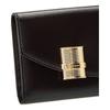Salvatore Ferragamo Ferragamo Fiamma Leather Compact Wallet Black