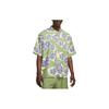 Naomi Osaka Floral Print Button Square Neck Short Sleeve Shirt Men Shirts Yellow Green DX1846-386