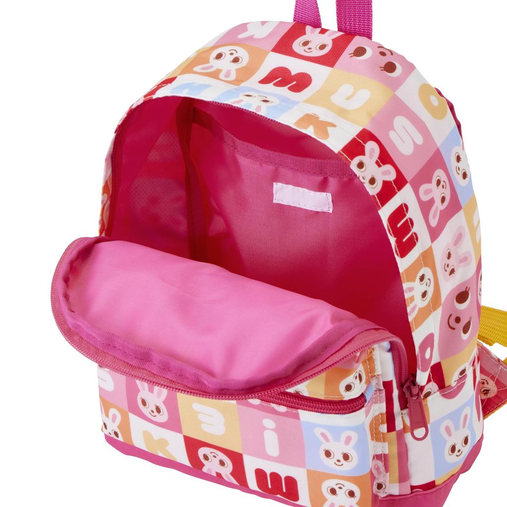 Rucksack Bag Bag Logo Bear Rabbit Boys Girls Kids Baby Children Going To Kindergarten S Pink [MIKI HOUSE] 10-8213-687 (6 Liters)
