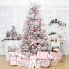 20pcs Glitter Artifical Christmas Flowers with Clip Mreey Christmas Tree Decor Happy New Year Ornaments Xmas Fake Flowers Decors