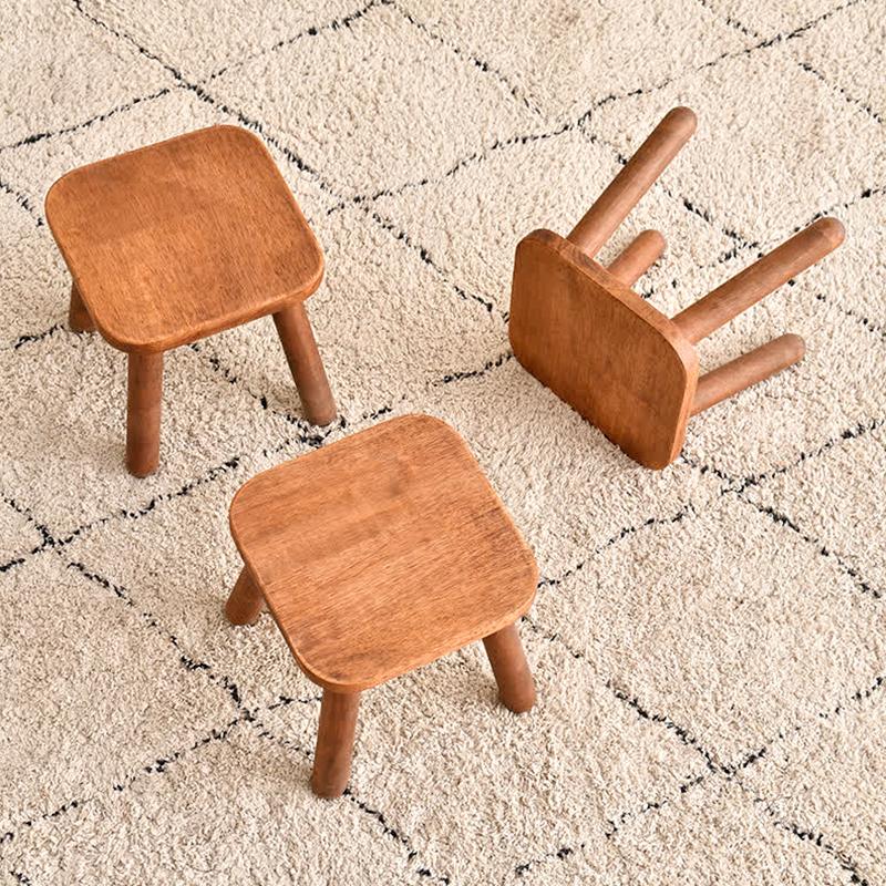 1 шт. деревянная скамейка многоцелевая мебель сиденье стул для комнаты цельный деревянный переносной низкий табурет для смены обуви цвет орех