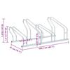 4 Bike Freestanding Bike Stand Galvanized Steel
