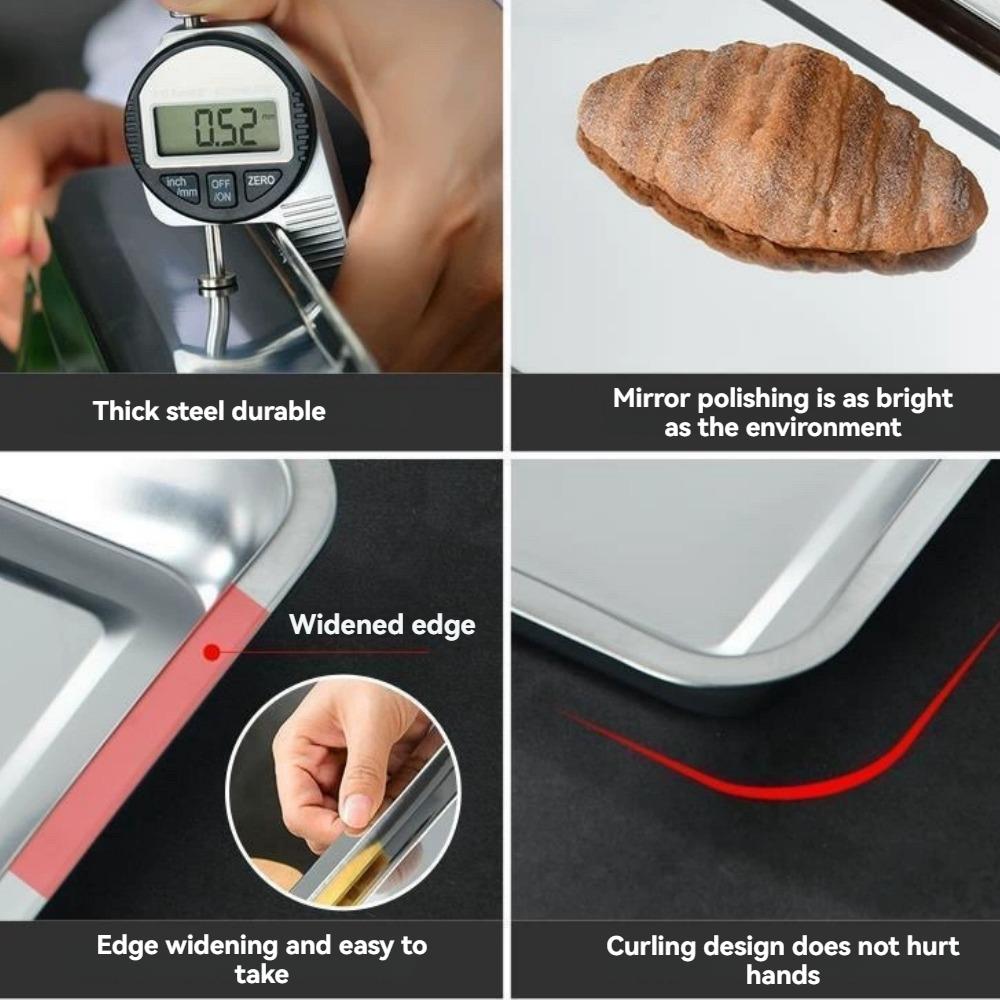 1 шт. Большая квадратная тарелка из нержавеющей стали, прямоугольная тарелка для варки риса на пару, тарелка для барбекю, коммерческая и бытовая железная тарелка, ди