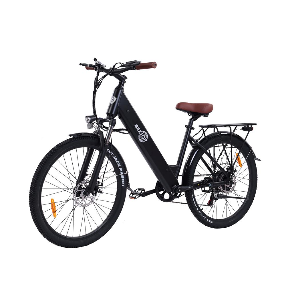 BEZIOR M3 48V10AH electric bicycle men's 500W brushless motor, 26 inch tires electric bike for women