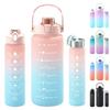 Portable Reusable Plastic Cups Outdoor Travel Gym Sports Water Bottle with Time Marker Motivational Drinking Bottle